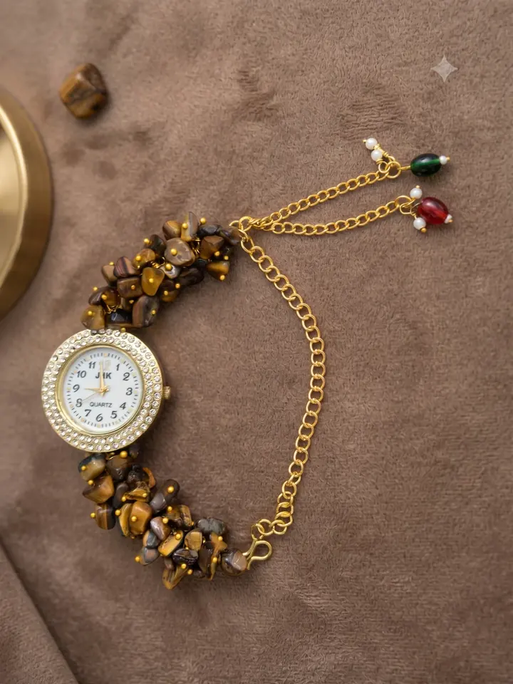 Royal Tiger Eye Natural Stone Bracelet Watch