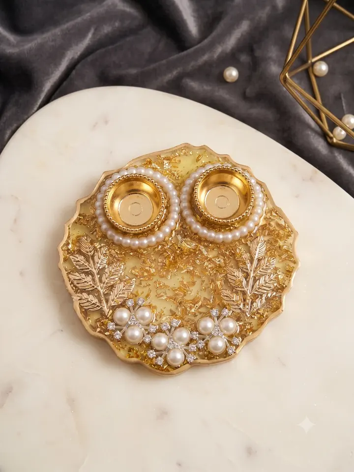 Swarnika Designer Resin Pooja Thali
