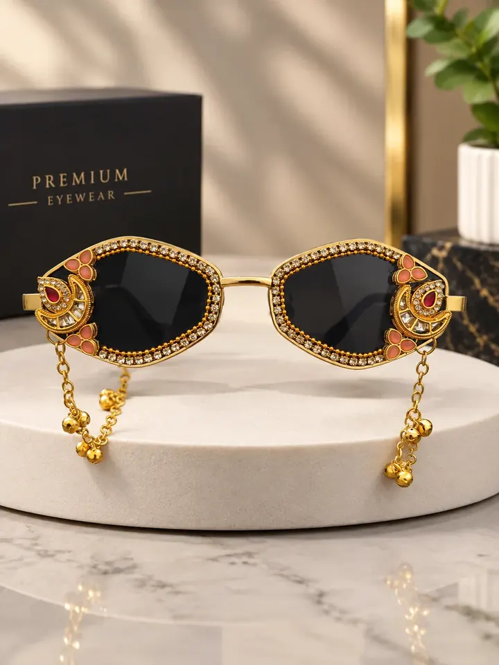 Royal Ethnic Statement Chain Goggles