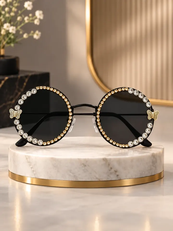 Elegant Butterfly Studded Goggles
