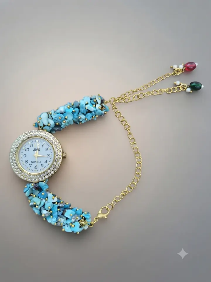 Royal Turquoise Natural Stone Bracelet Watch