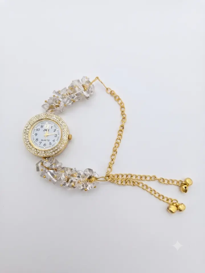 Royal Clear Quartz Natural Stone Bracelet Watch