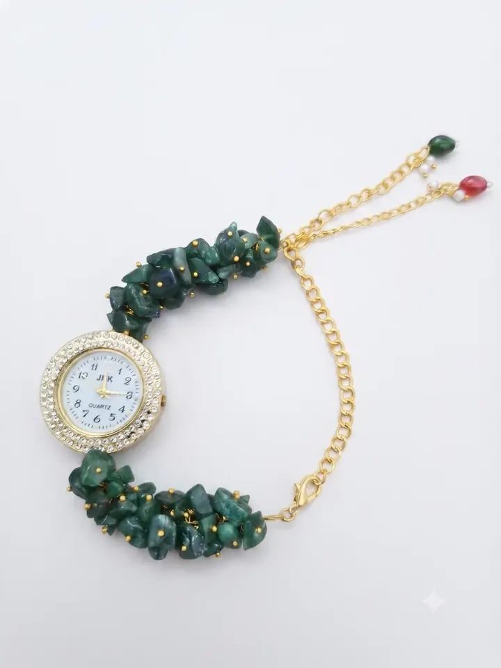 Royal Green Jade Natural Stone Bracelet Watch